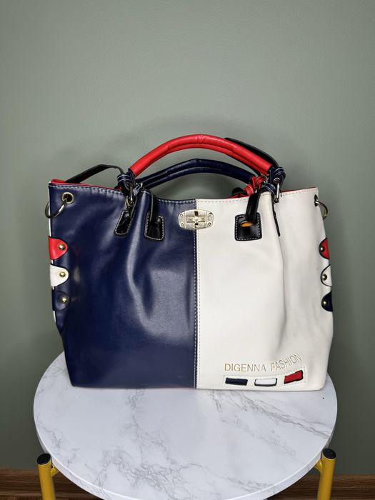 Damska Torebka Digenna Fashion Granatowa/Biała