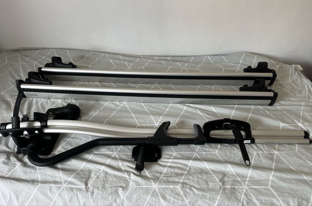 Barras de tejadilho Thule + Suporte para bicicleta Thule