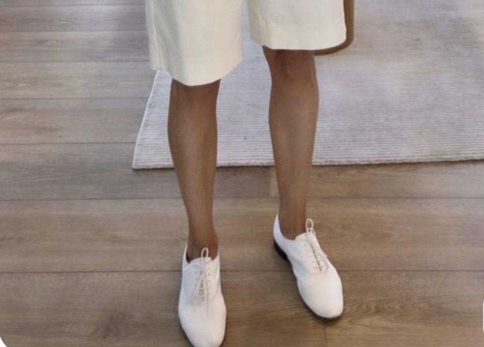 Кожаные мокасины, туфли, тапочки на шнуровке Zara, 37