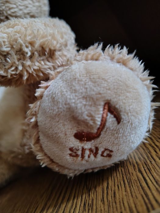 Ведмедик співає і розмовляє.