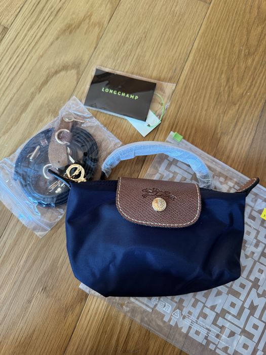 Mala longchamp mini azul marinha