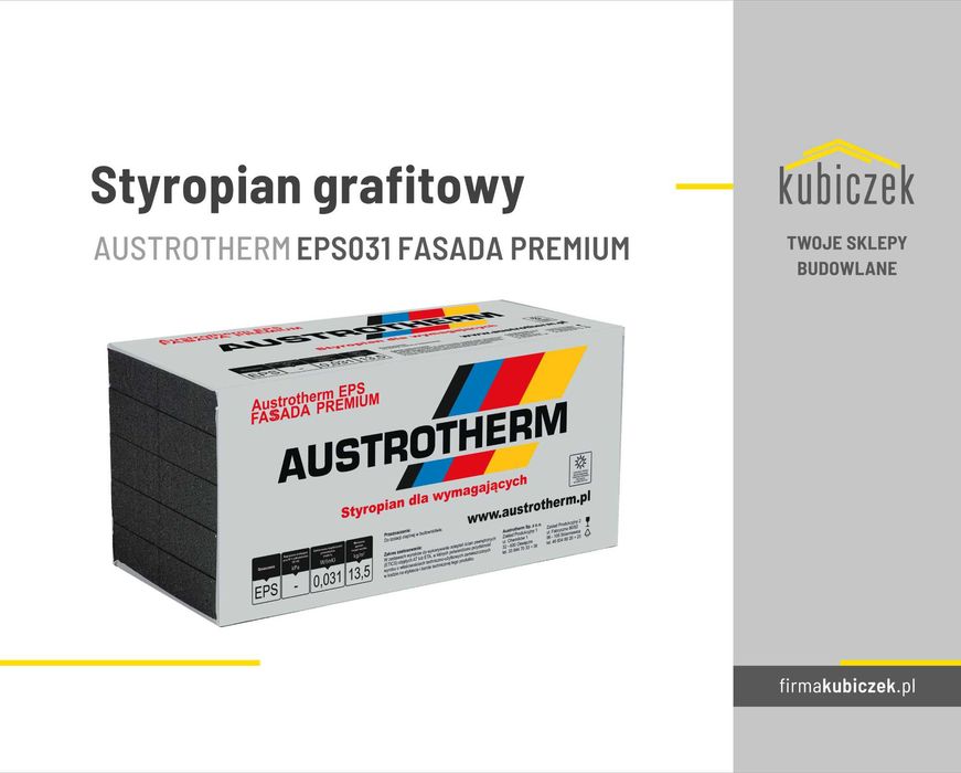 Styropian Austrotherm EPS 031 FASADA PREMIUM GRAFITOWY - cena za 1 m3!