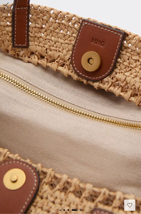 Соломʼяна сумка MANGO соломʼяний шопер mango