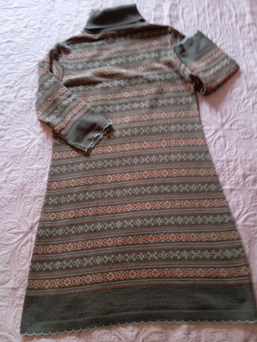 Vestido hippie lindo malha, 3 camisolas, 3 calças castanho terra