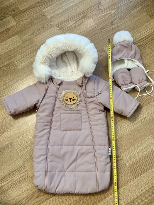 Зимовий комбінезон, комбінезон конверт дитячий дуже теплий 0-6 місяців