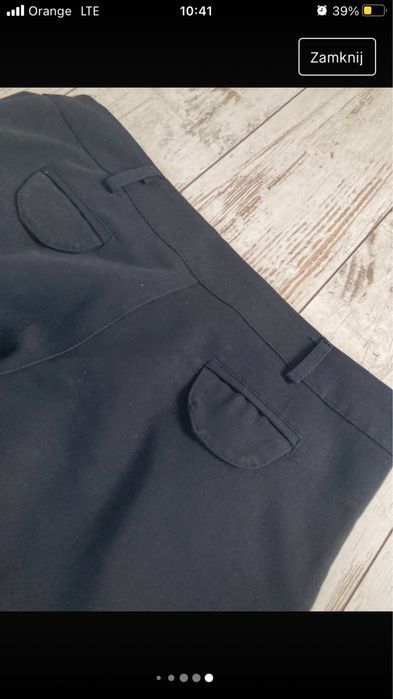 spodnie eleganckie ciemne granatowe