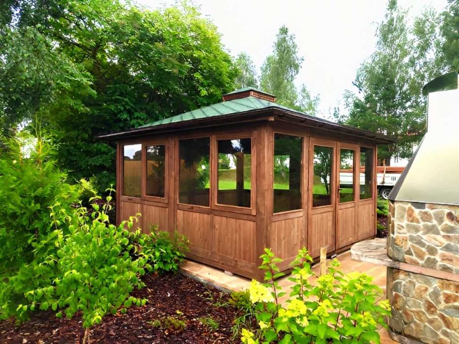 Altana 23 Ogrodowa 4x4 Szklana | Z Gontem i Impregnacją od PRODUCENTA