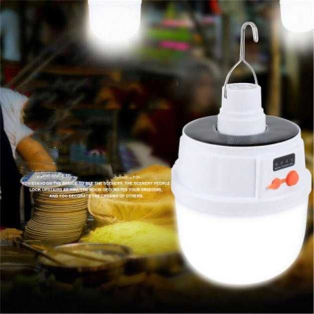 Акумуляторна кемпінгова LED лампа світильник із сонячною панеллю  8год