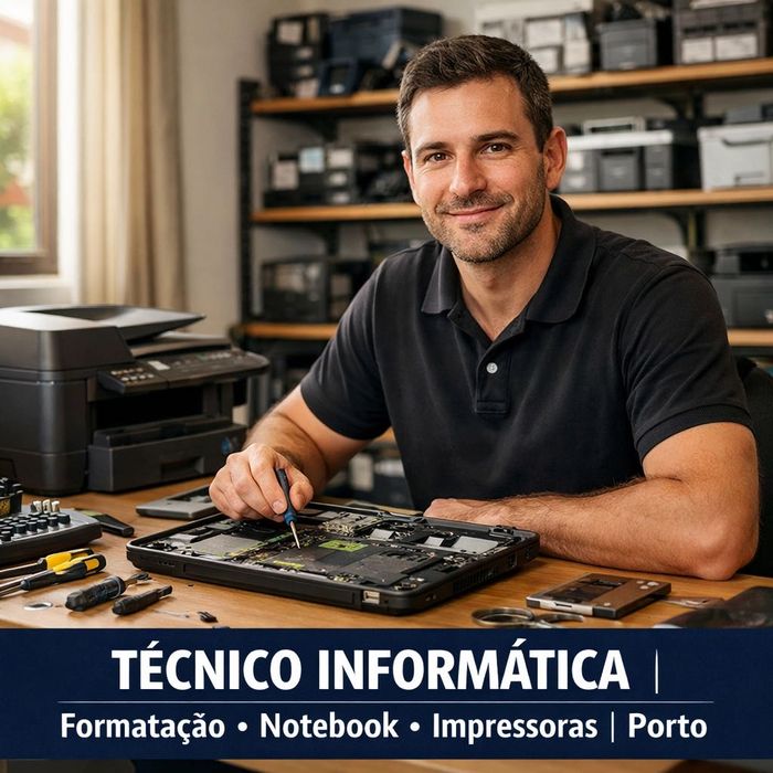 Técnico Informática Porto – Formatação PC Notebook Impressoras