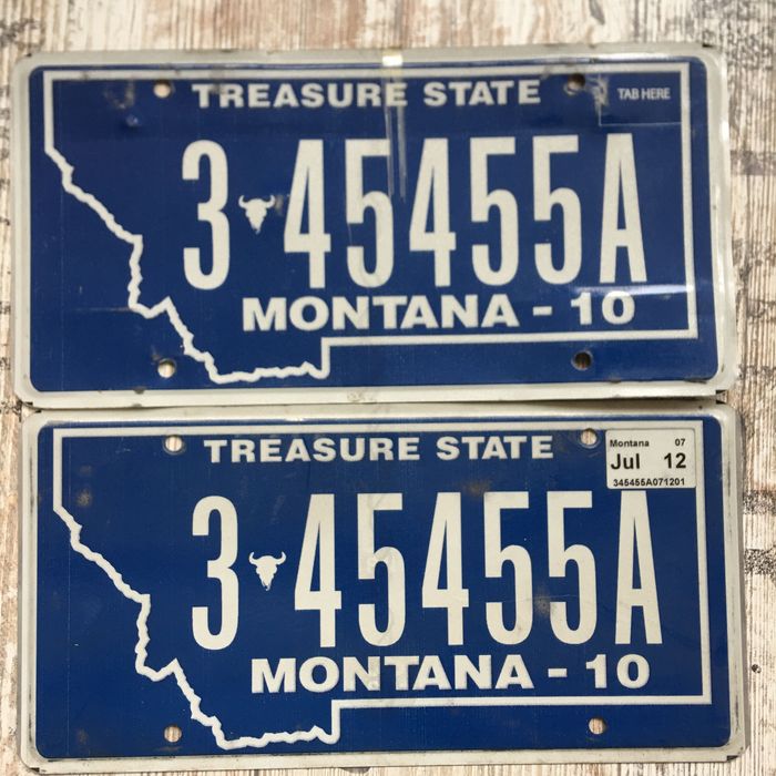 Номерной знак США USA plate номер парный пара два авто Металл оригинал