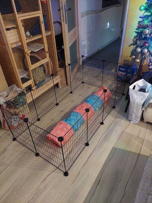 Metalowy kojec domowy dla psa i gryzoni