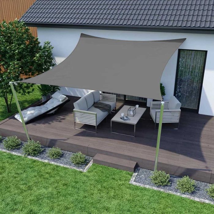 HOMPER 2x3m toldo impermeável proteção solar retangular Cinza