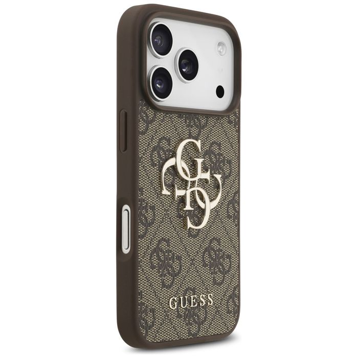Etui do iPhone 17 Pro Guess 4G Big Logo brązowy
