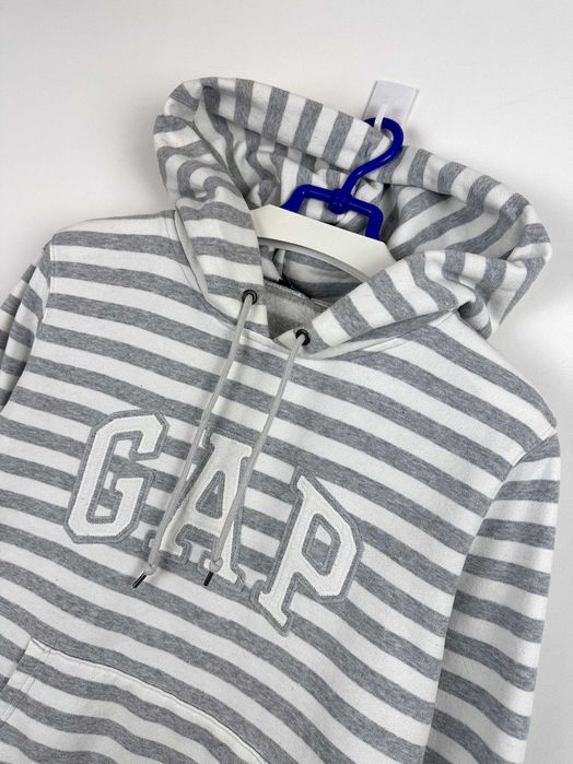 Bluza z kapturem GAP hoodie paski striped damska r. L