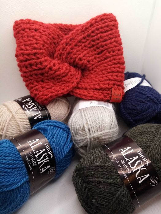 Opaska na głowę; turban; rękodzieło; 100% WEŁNA