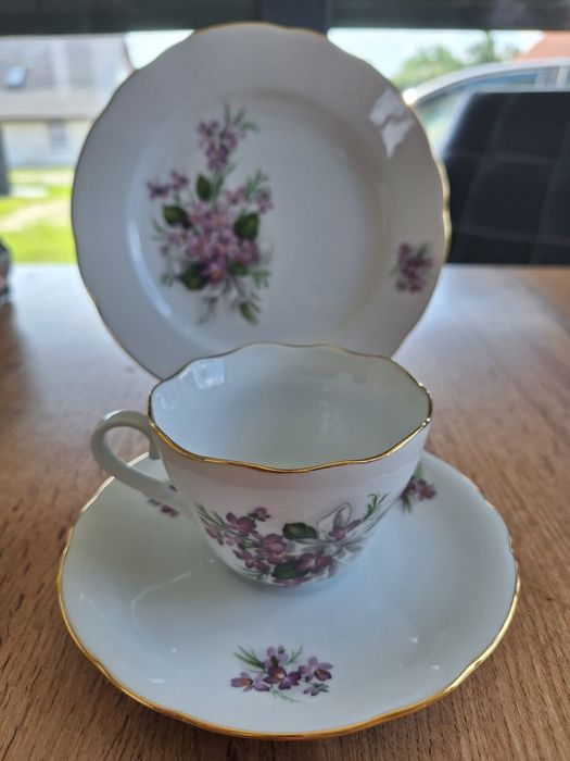Trio śniadaniowe porcelana