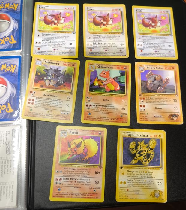 Cartas Pokémon TCG Eevee, Flareon, Persian