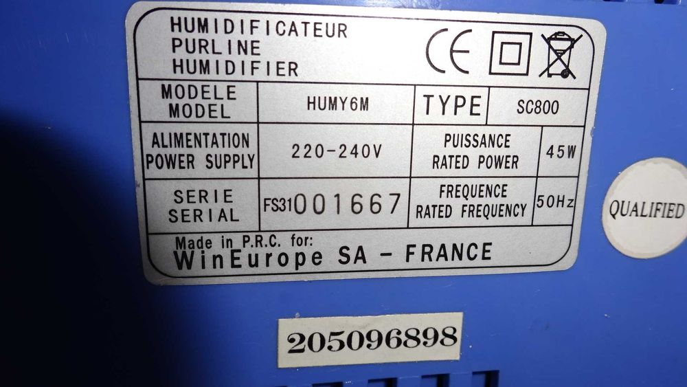 Nawilżacz ultradźwiękowy waporyzator  Pure Line Humidificateur HUMY 6M