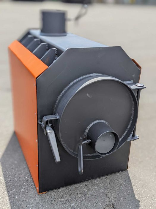 ДО 8 ЧАСОВ! С Обдувом! Печь Буржуйка Булерьян H55-3 / ТЕПЛО В ХАТІ