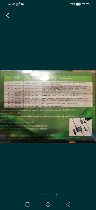 Zasilacz do laptopa lub tabletu do gniazdka zapalniczki 12V (90W) plus