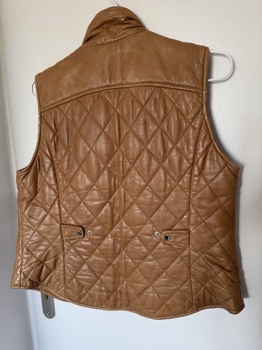 leather vest Massimo Dutti