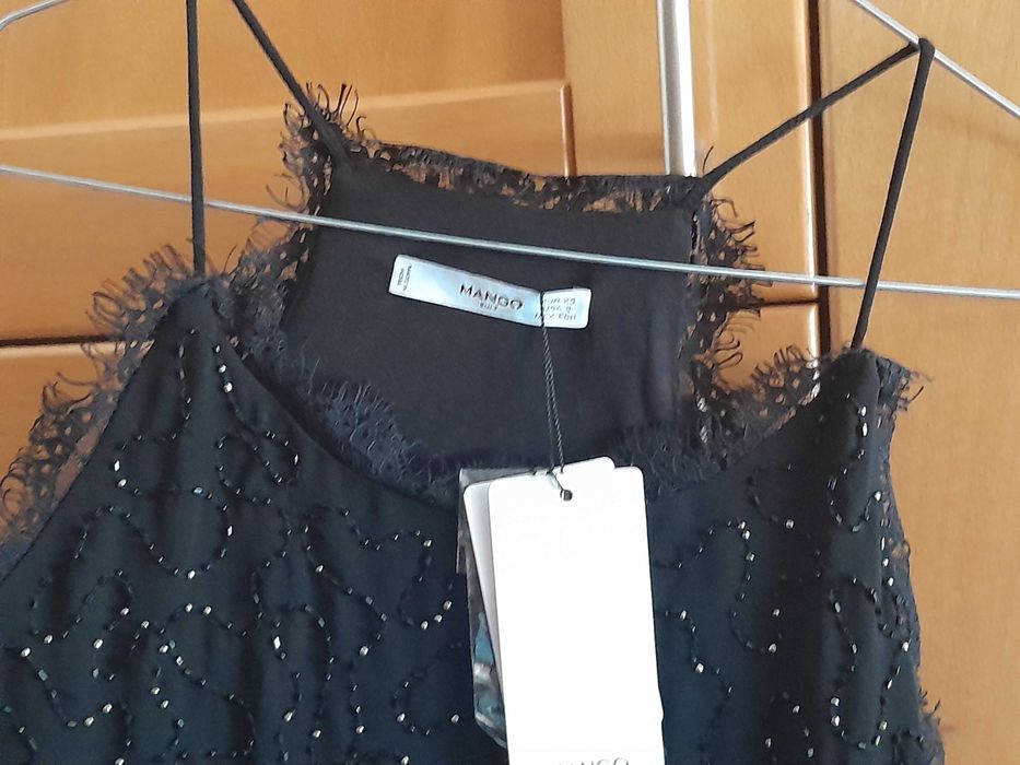 Vestido preto curto senhora, XS