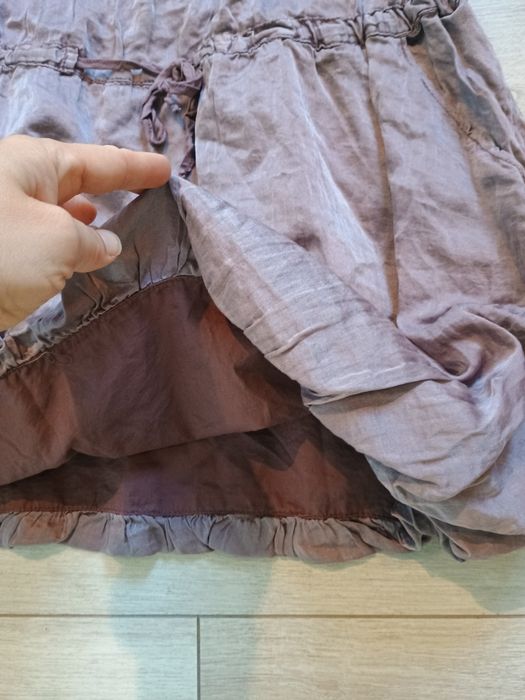Zara trafaluc sukienka letnia jedwab S/M fioletowa