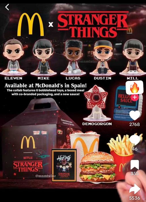 Стенд для фігурок Stranger Things (McDonald’s) Дивні Дива МакДональдз
