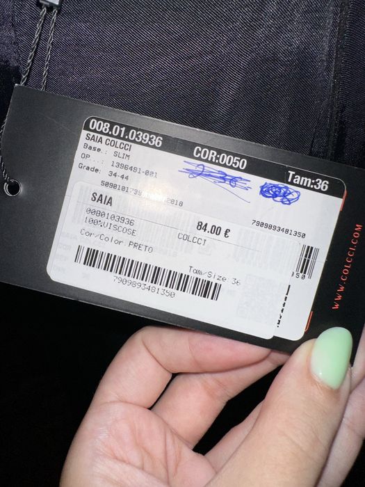 Saia comprida preta Colcci nova com etiqueta