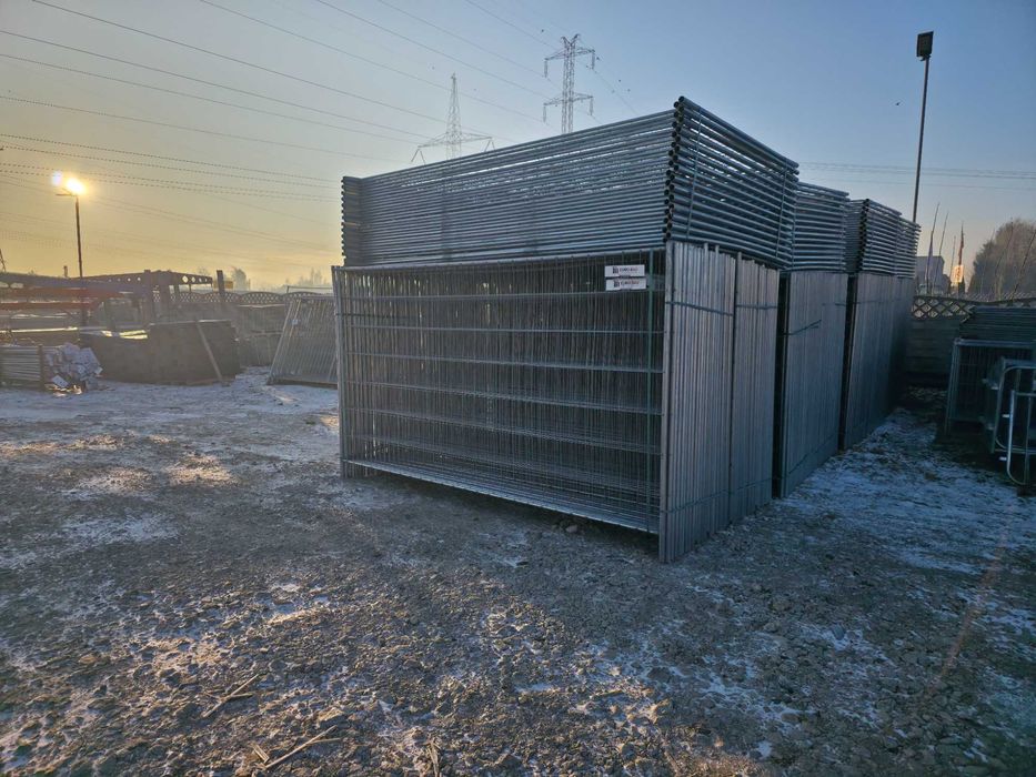 Ogrodzenie Panel prosty Płot 3,5x2 ZESTAW 140mb tymczasowy stopa beton