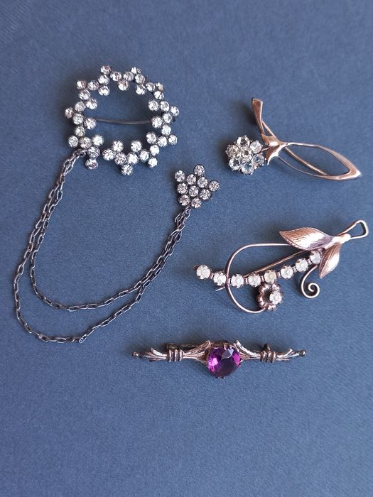 Броши серебро 875проба звезда