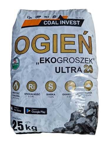 Węgiel Groszek OGIEŃ ULTRA 29 MJ Workowany/Dostawa/HDS/Promocja!!!