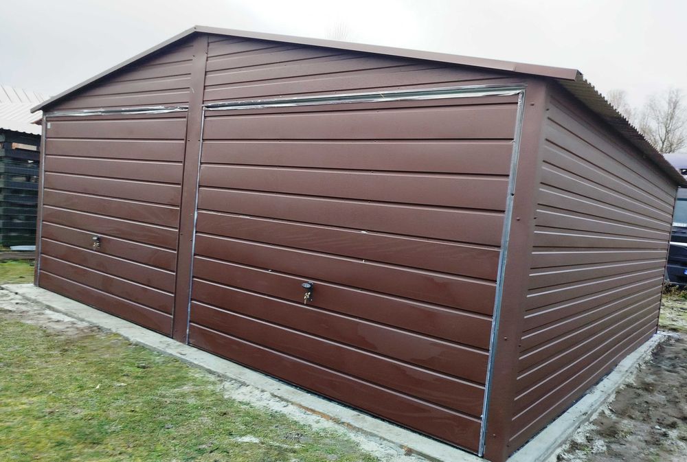 Garaż blaszany 6x5,80 lub inny wymiar Kolor paleta RAL