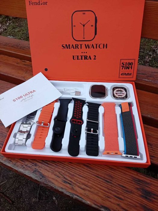 Смарт годинник Smart Watch 9 ultra2 + 7 ремінців Amoled