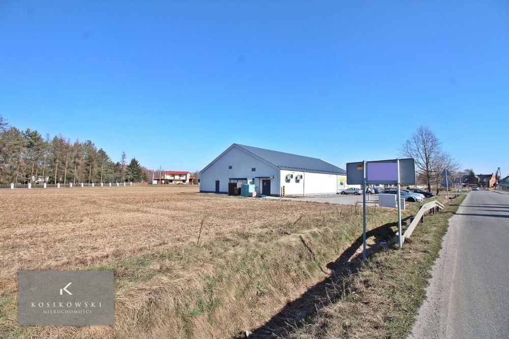 Działka inwestycyjna m. Domaszowice przy drodze DK42