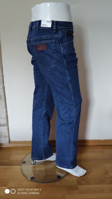 Wrangler Texas Straight Blast Blue męskie jeansy rozm 34/32 jak 35/32