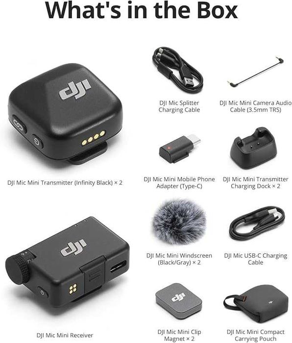 DJI Mic Mini (2TX + 1RX) Receiver DMMR01/ Transmitter - bez etui