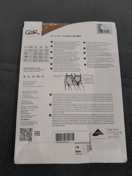 Rajstopy ciążowe Gatta mamma 20 den, r. 3-M