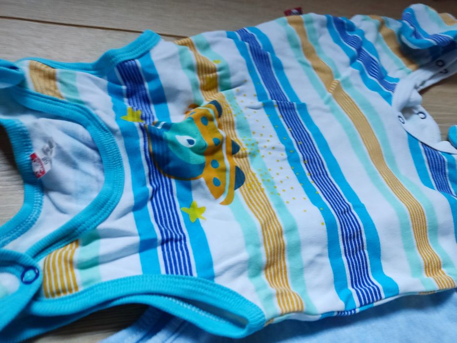 Śpiochy 7 szt niemowlęce rozpinane w kroku,68