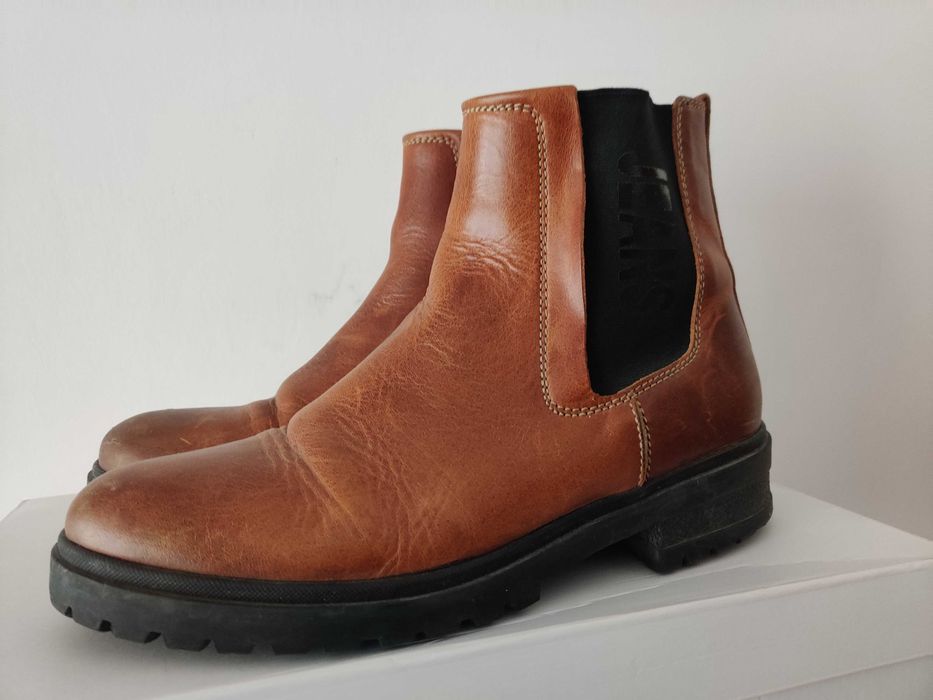 Buty Tommy Hilfiger męskie skórzane 40 26cm brązowe oryginalne skóra