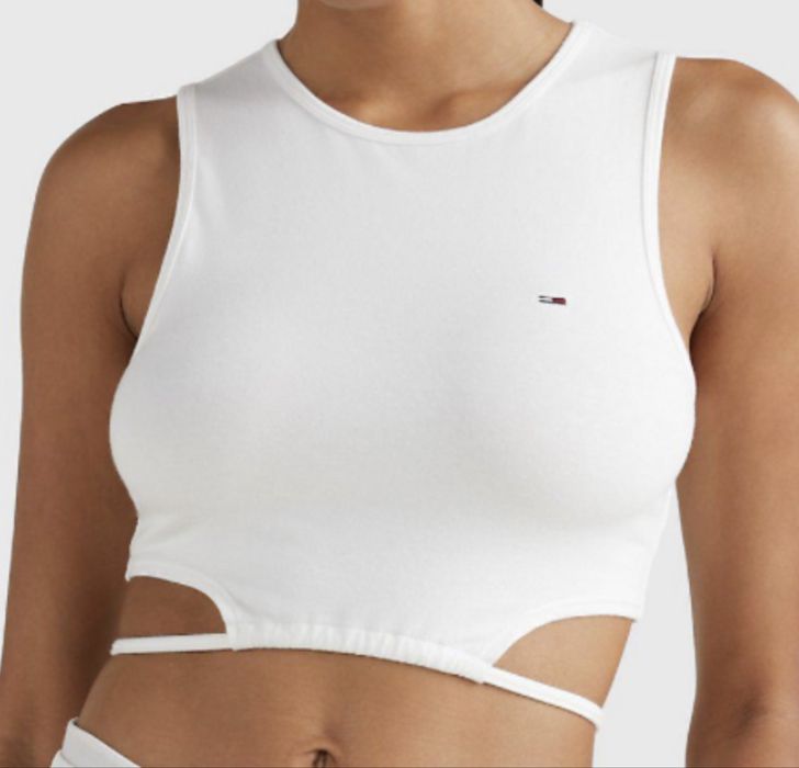 Biały top na ramiączkach TOMMY HILFIGER, S oryginalny