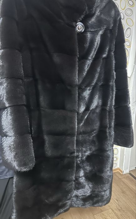 Норковая шуба трансформер blackglama плюшевая , xs-s