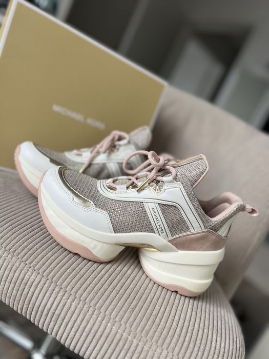 Michael Kors Sneakersy olympia glitter chain mesh 36,5 rozmiar 6,5