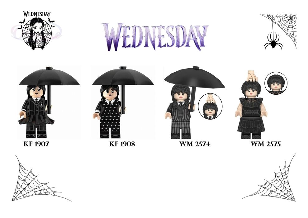 Фигурки Лего Among Us, DISNEY, СИМПСОНЫ, ZOMBIE, Животные, Кальмары