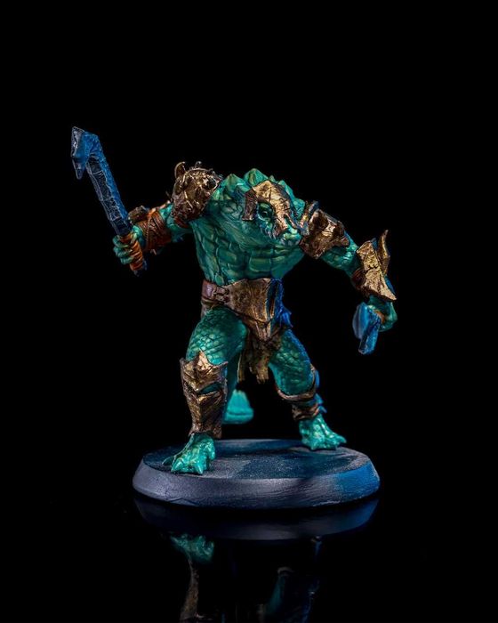 Arak Wojownik 02 Figurka 32mm 14K zgodna z  DnD RPG Pathfinder Warham.