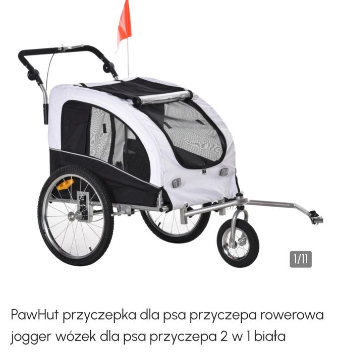 Przyczepka do roweru dla psa 2w1 do 40kg