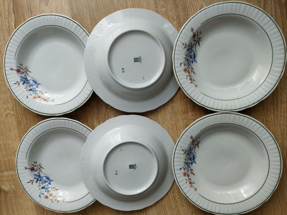 Włocławek talerze głębokie porcelana PRL