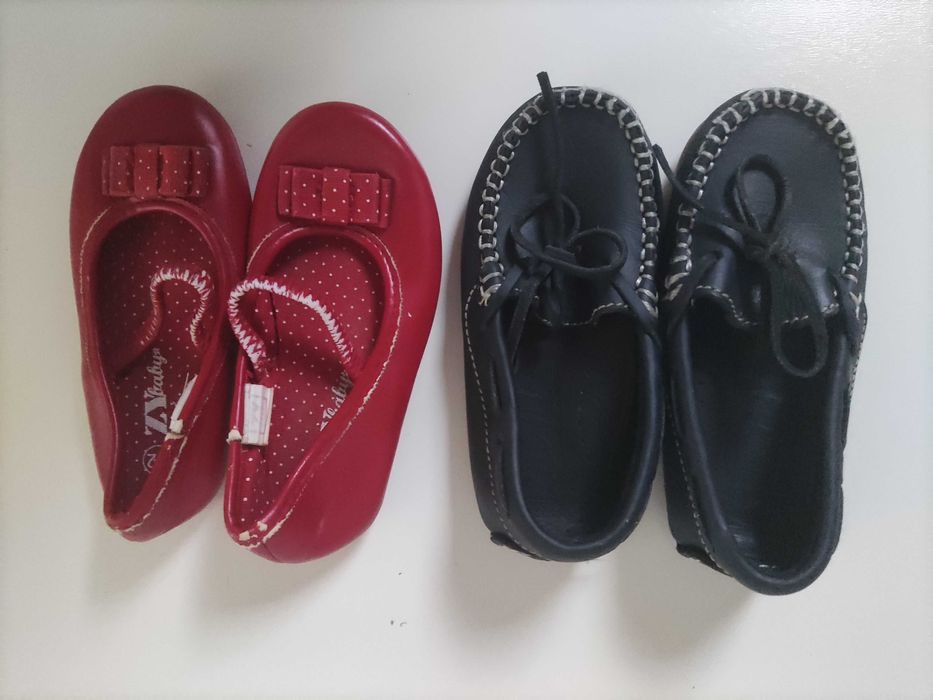 Sapato mocassim e saberina 21 e 22