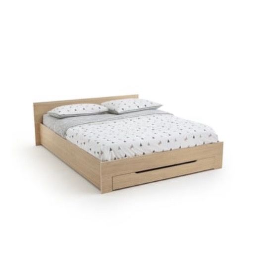 Cama La Redoute em Carvalho com gaveta – 160x200 cm