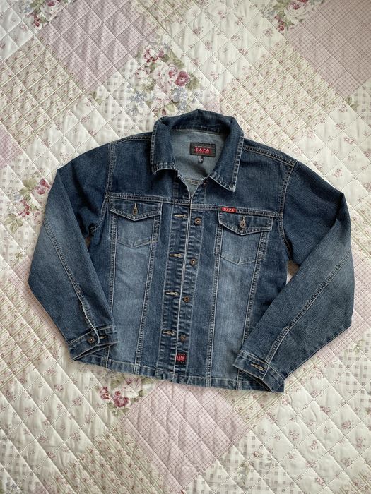 Jeansowa luźna kurtka M 38 L 40 sapa vintage 00s